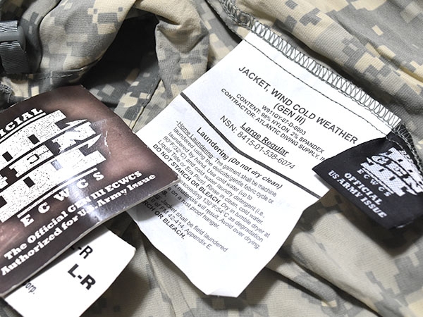 米軍実物 GEN3 ECWCS LEVEL4 WIND ジャケット ウィンドブレーカー ACU