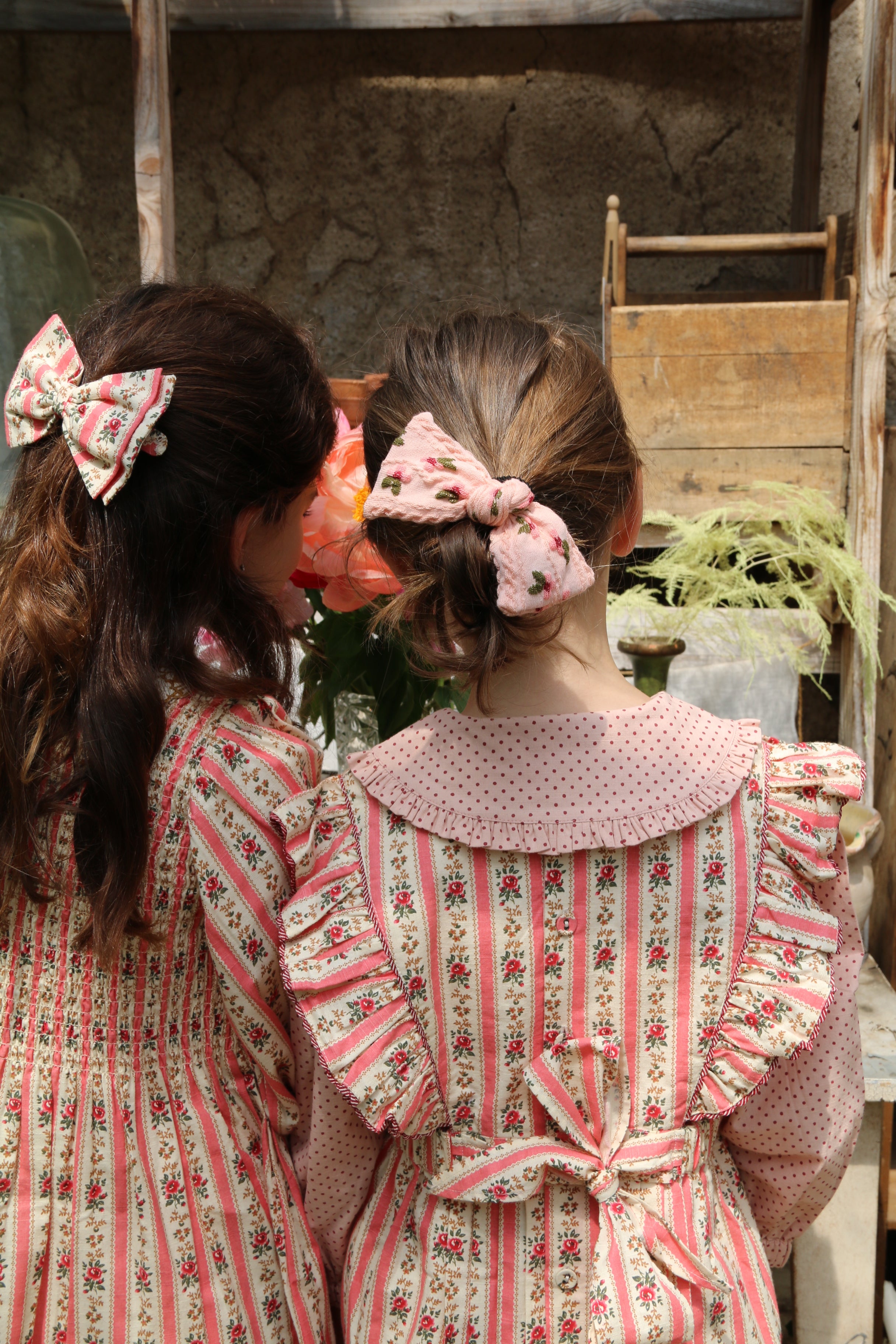 BONJOUR DIARY APRON DRESS / TAPESTRY PINK STRIPE - Milk + Bots