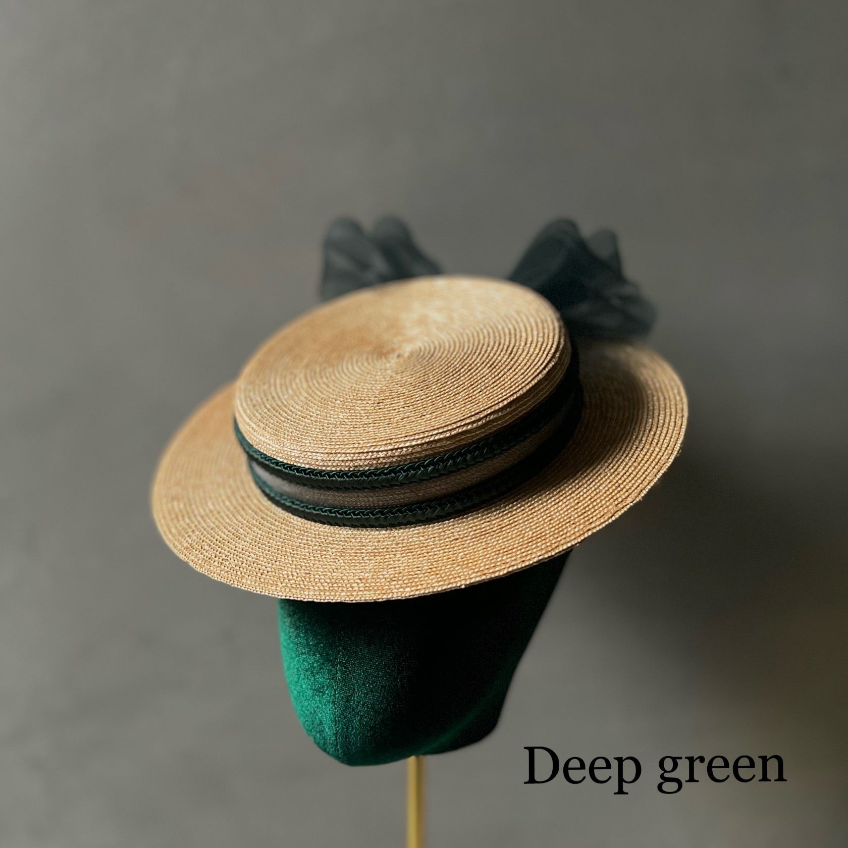 Extra fine straw mini canotier – millinery mino