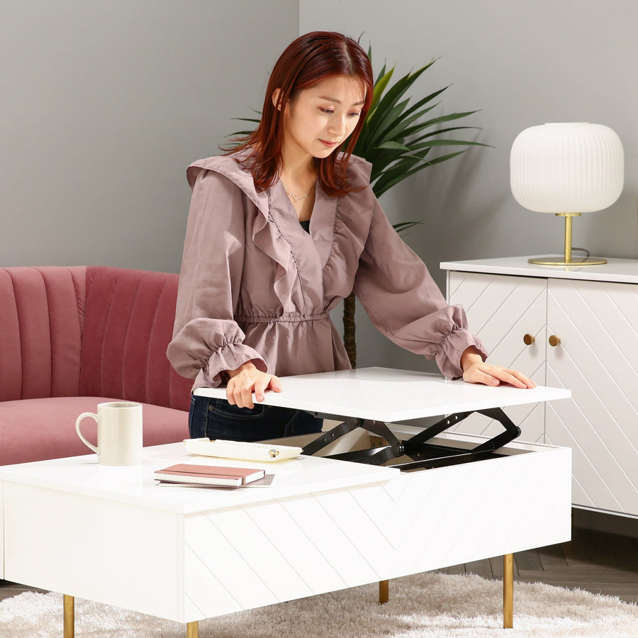 Francfranc ソルティール リフティングローテーブル