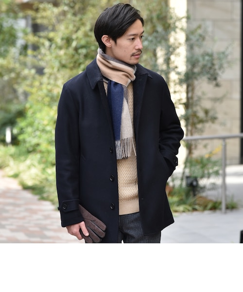 SHIPS: スーパー160'S メリノウール メルトン シングル ピーコート