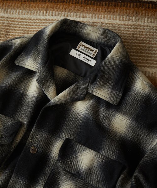 久遠×hxcyyd（エクシード） ダメージオンブレチェックシャツ