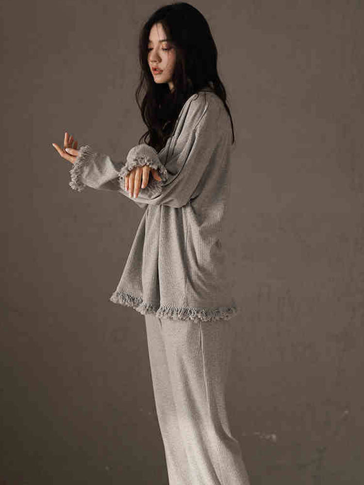 綿100%【高級パジャマ レディース】長袖 モコモコ かわいい 疲労 回復