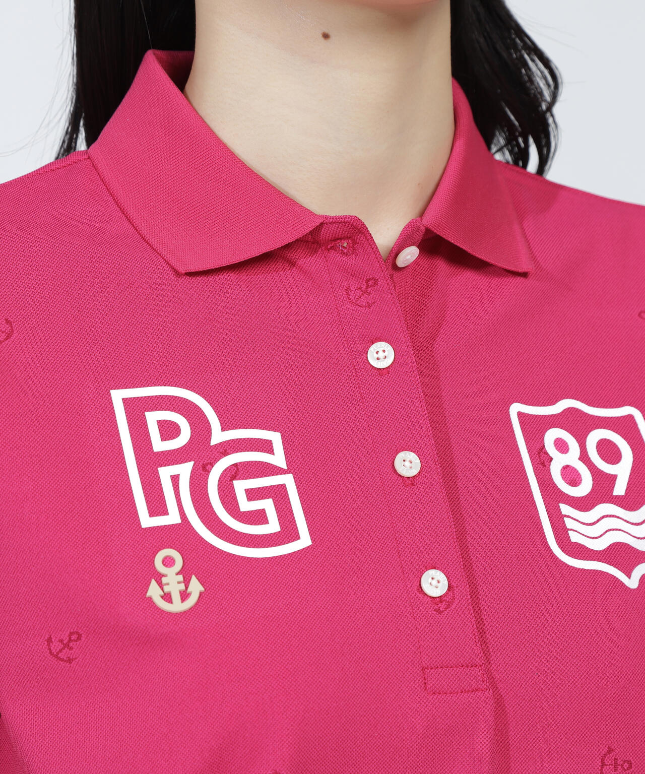 ストレッチカノコアンカージャガード半袖ポロシャツ | PEARLY GATES