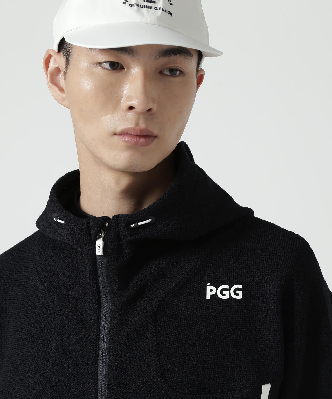 PGG】【直営店舗&公式オンライン限定】ストレッチデニットフルジップ