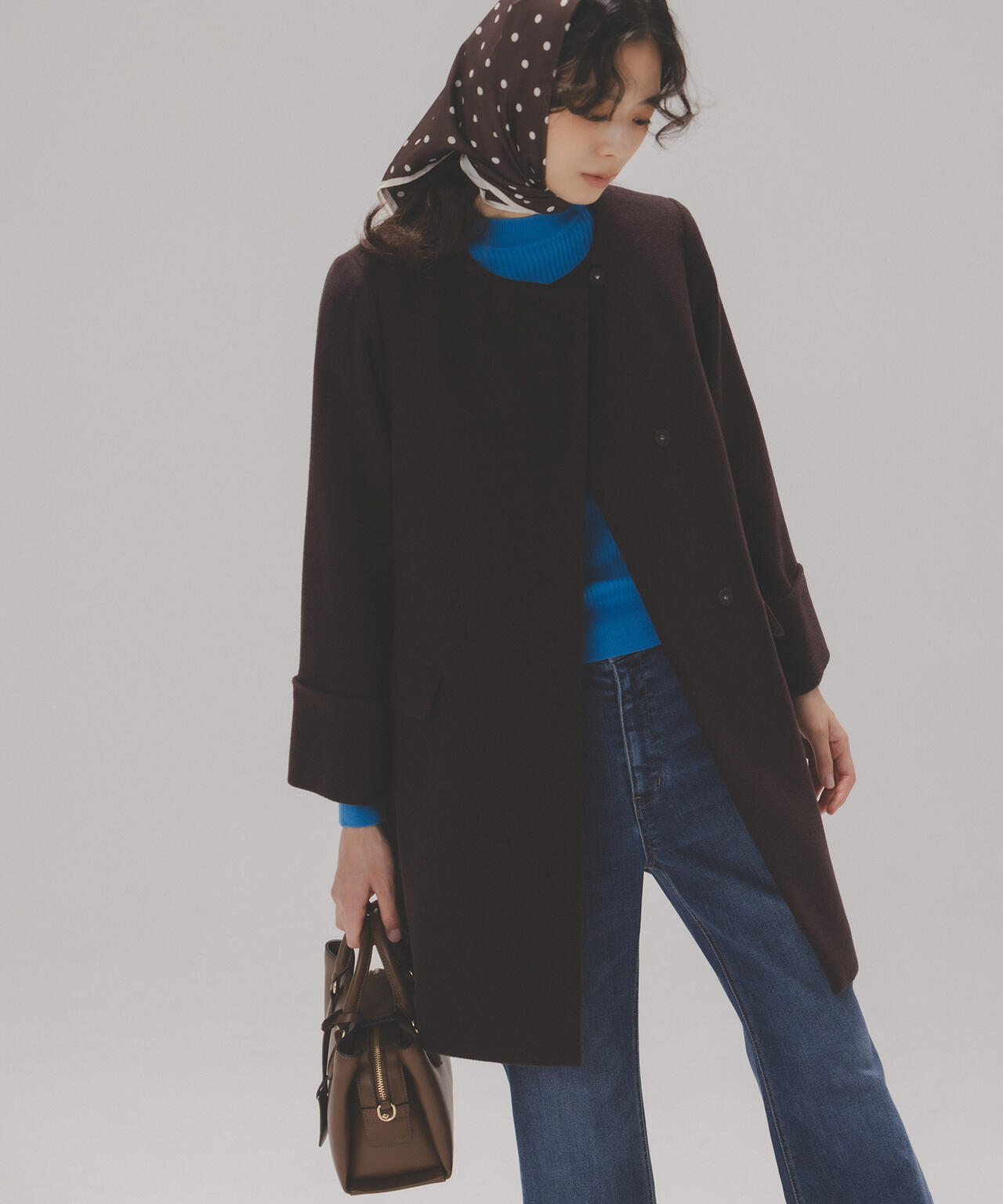 ノーカラーミドルコート | NATURAL BEAUTY BASIC（ナチュラル