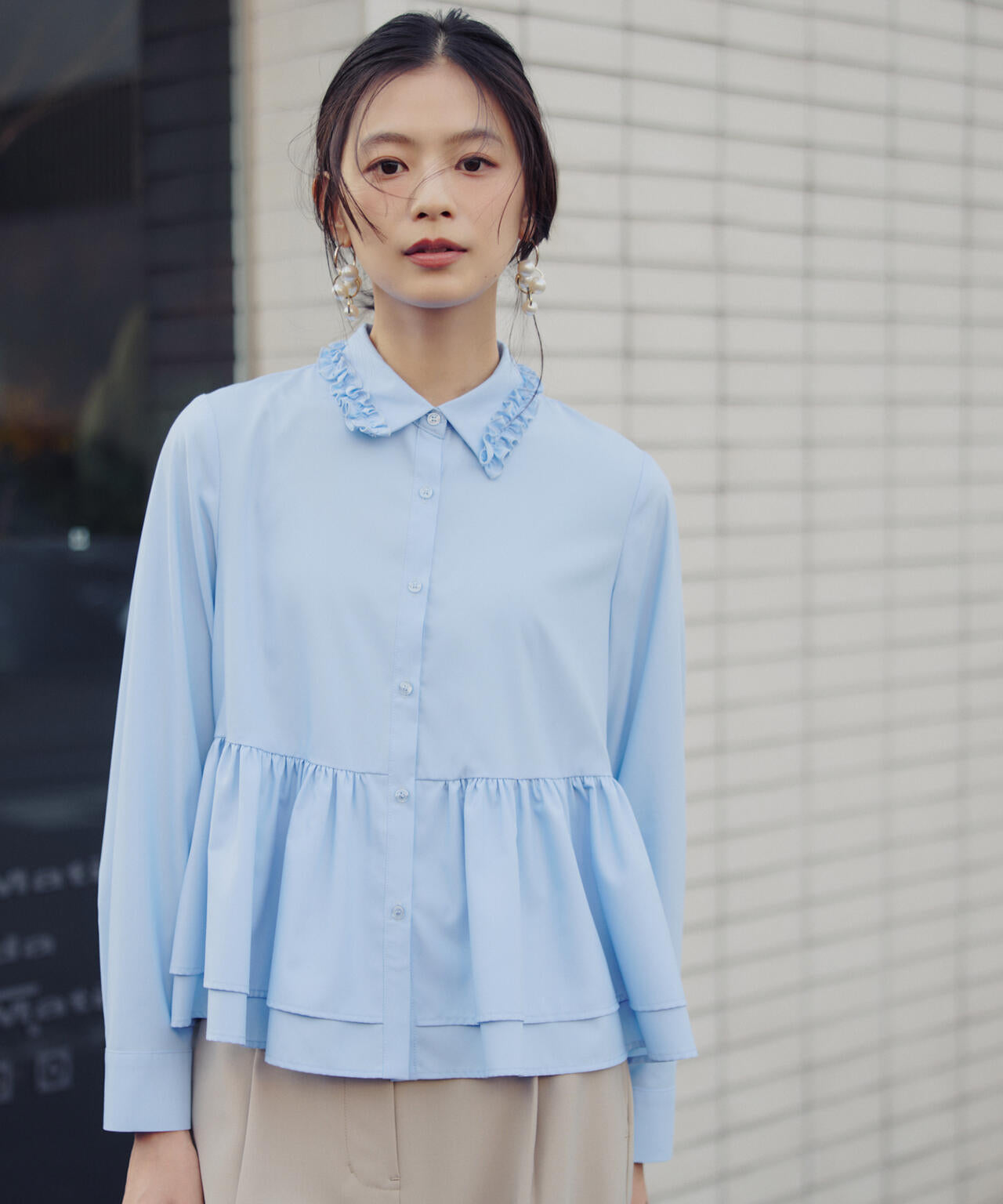 フリルカラーシャツ | NATURAL BEAUTY BASIC（ナチュラルビューティー