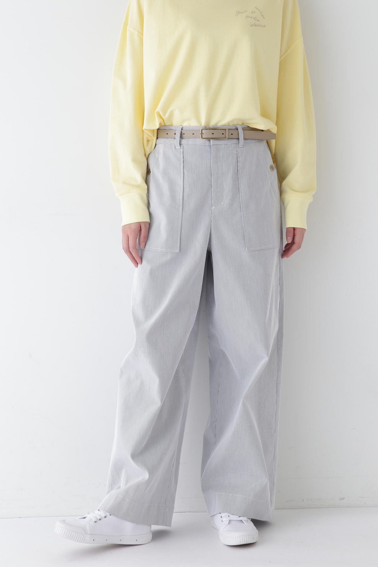 WEB限定サイズ】コードストレッチベイカーセミワイドパンツ | human