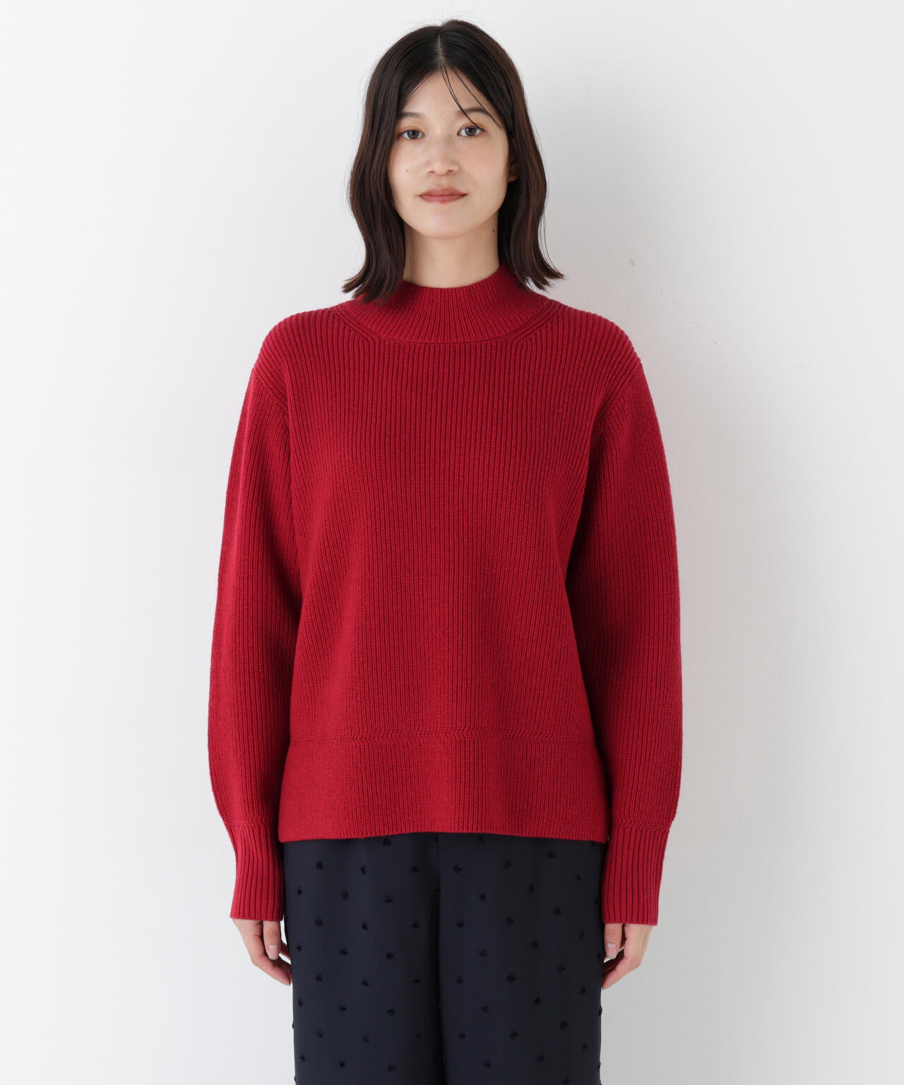≪洗える≫ウールハイネック片畦プルオーバー | human woman