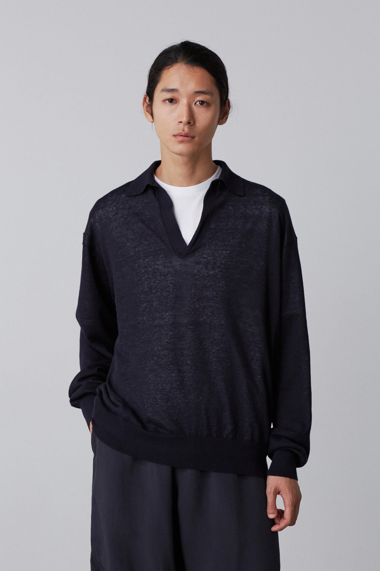 YLEVE / LINEN COTTON SKIPPER KNIT PULL OVER | YLÈVE（イレーヴ