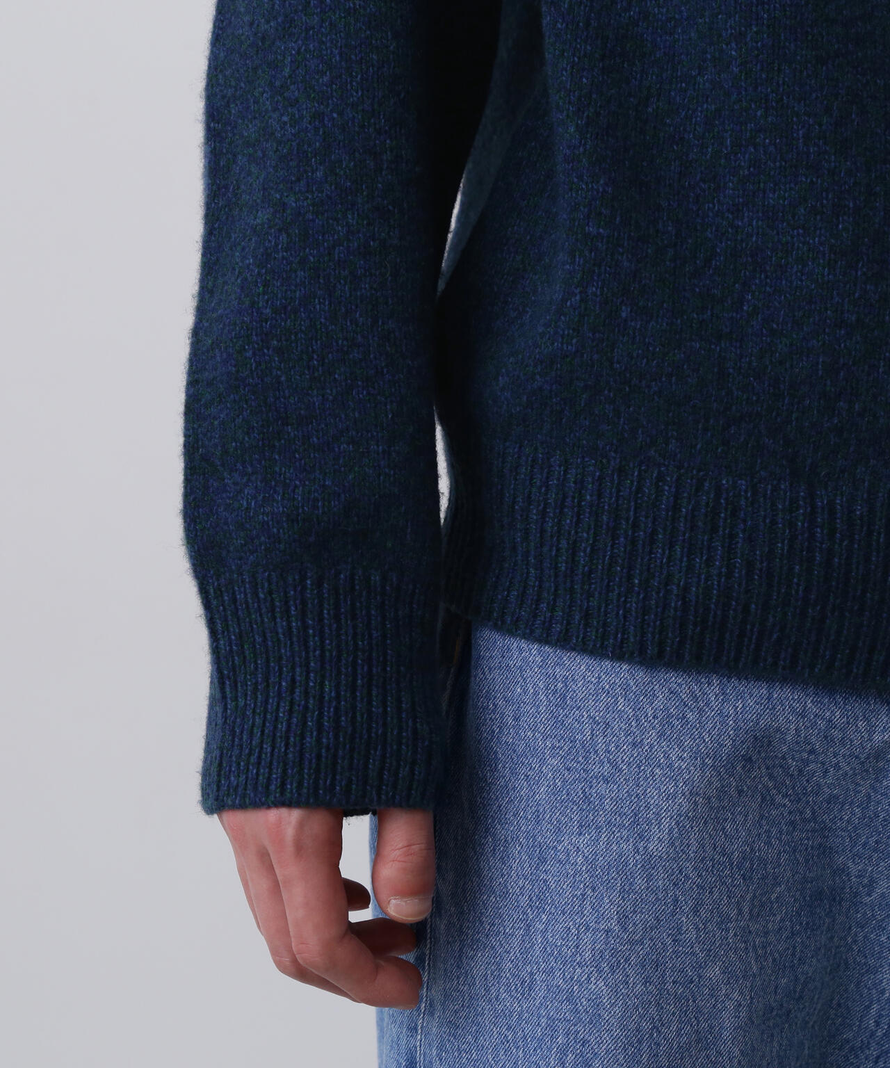 YLEVE / WOOL CASHMERE MELANGE KNIT HALF ZIP PULL OVER | YLÈVE