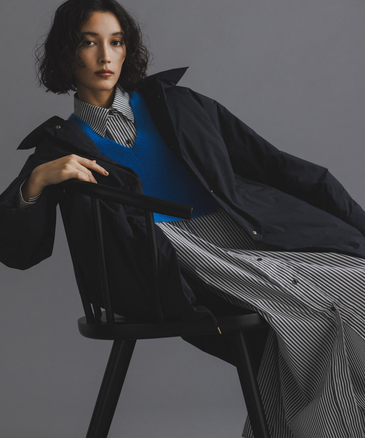 西川ダウン(R)」ミドル丈バックタックコート | NANO universe（ナノ