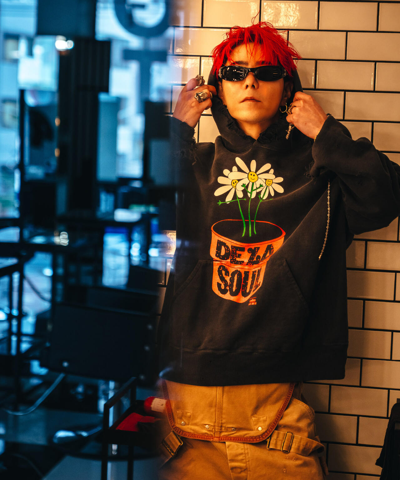 SAINT MICHAEL/セント マイケル/DLS_HOODIE/DE LA SOUL/BLACK | ROYAL