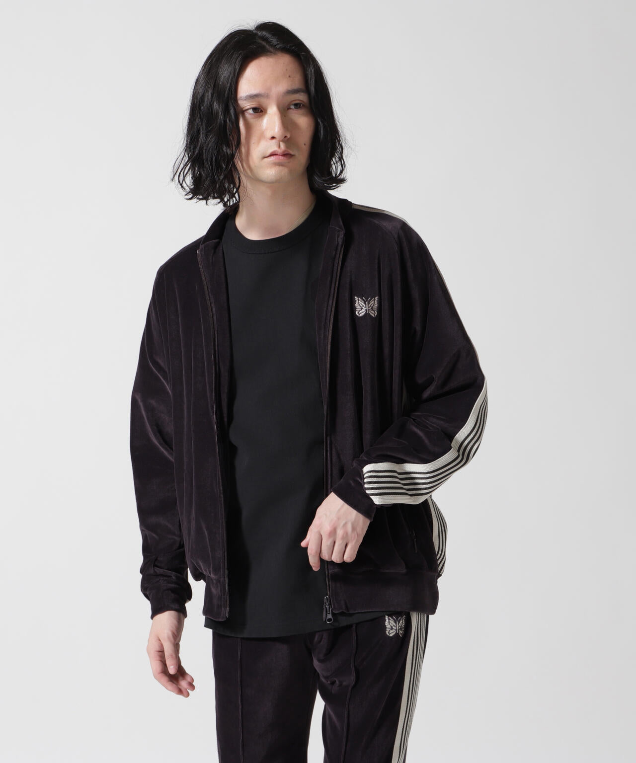Needles/ニードルズ Rib Collar Track Jacket - C/PE Velour | BEAVER