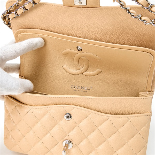 中古送料込 CHANEL ベージュ キルティング ショルダーバッグ - WWW