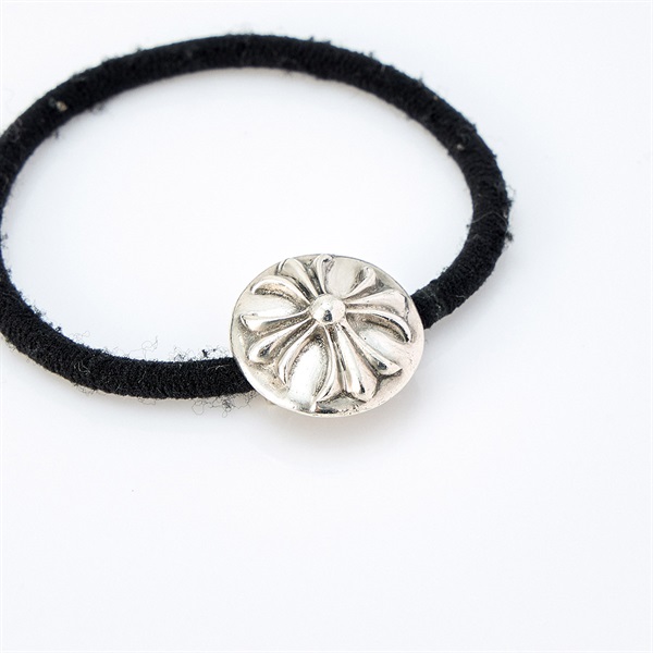 CHROME HEARTS クロスボール ヘアゴム シルバー ブラック 925