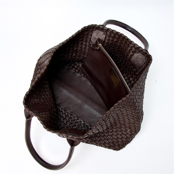 BOTTEGA VENETA イントレチャート カバ MM トートバッグ ブラウン