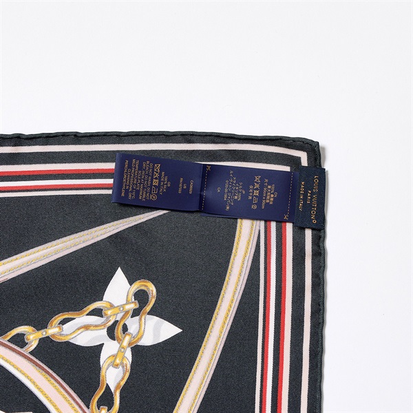 LOUIS VUITTON スカーフ 90 カレ90・アルティメット ノワール シルク