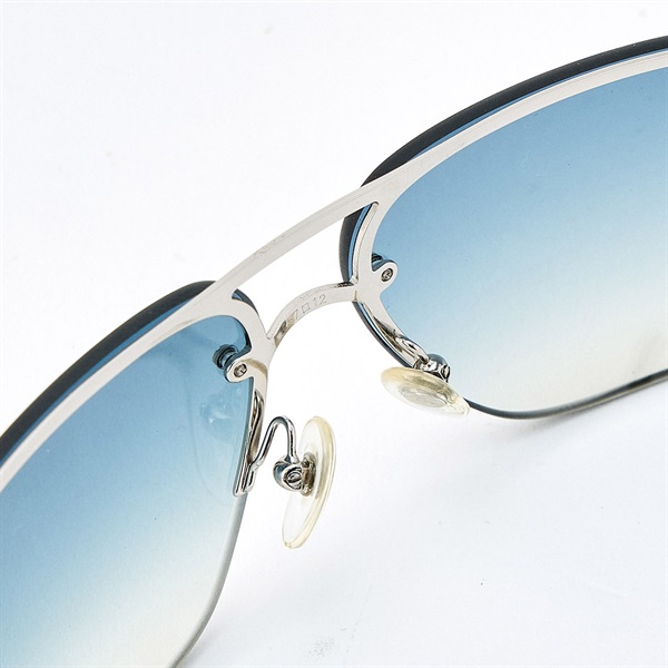 CHANEL ココマーク サングラス 57□12 130 グレー ブルー メタル