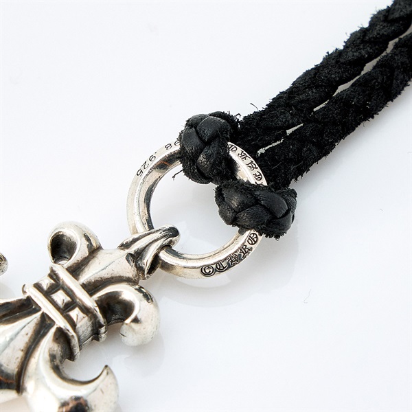 CHROME HEARTS BSフレア スクロールレザーブレード ネックレス