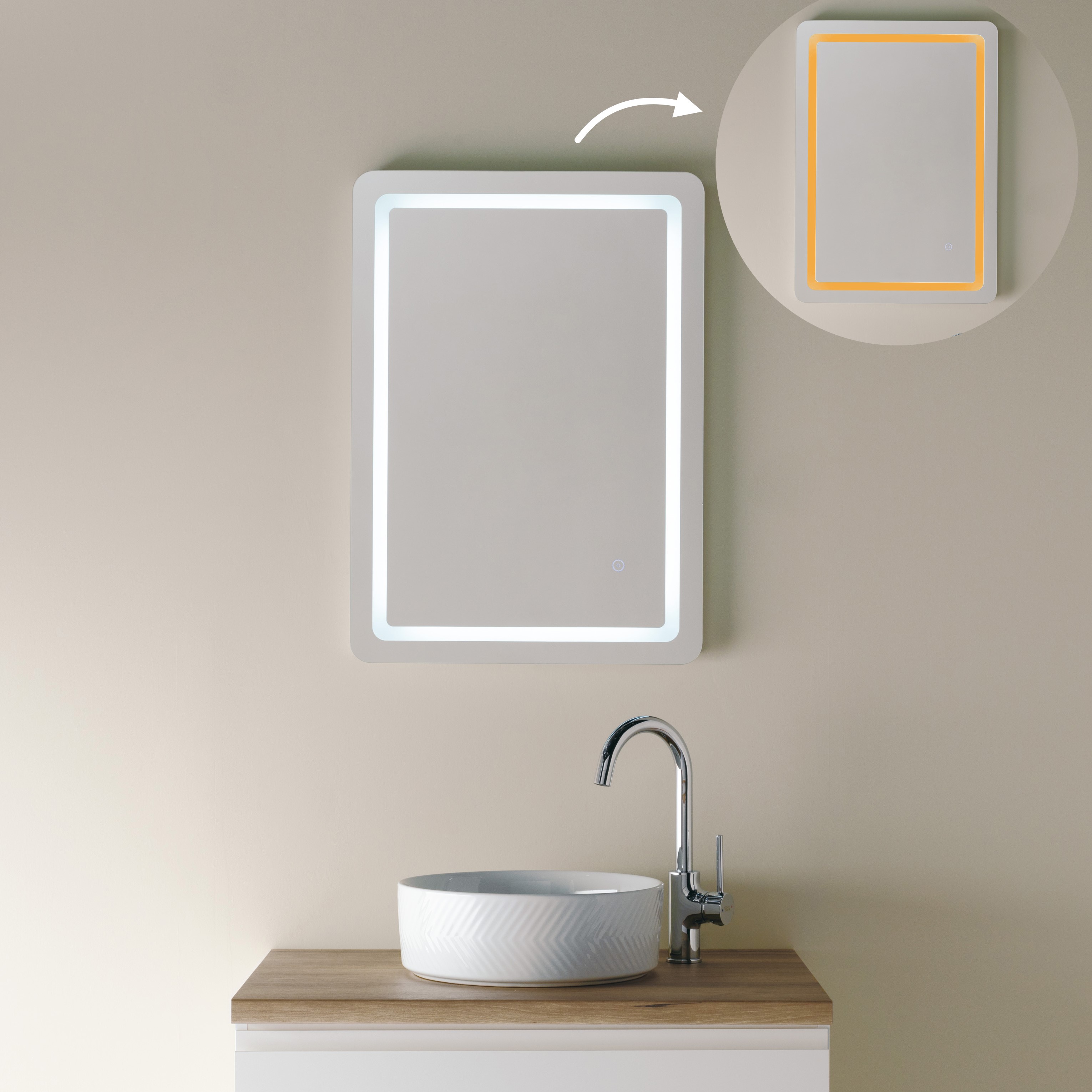 LEDミラー LM310｜おしゃれな洗面ボウル(洗面器)通販サイト mizunohana