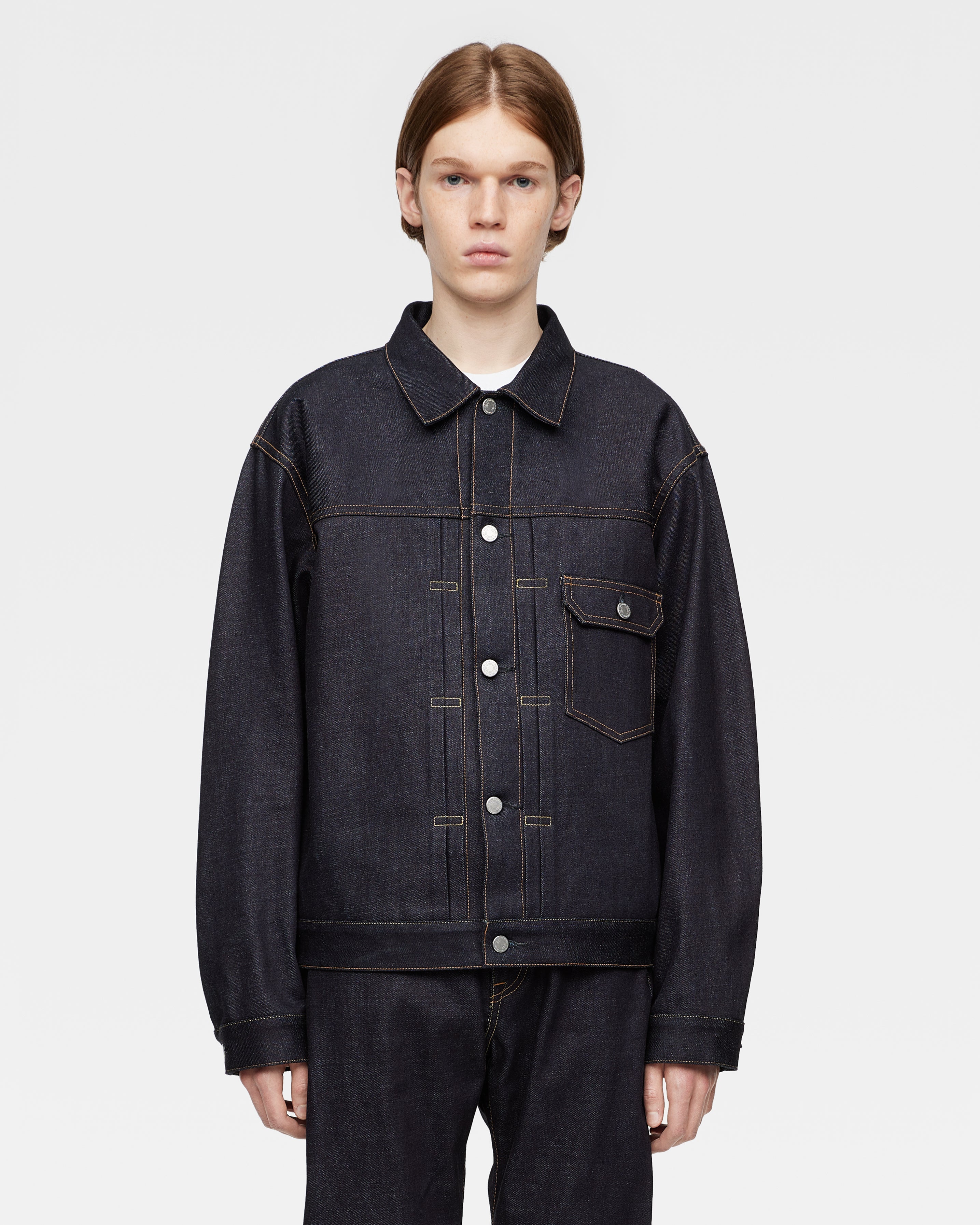 001 STANDARD DENIM JACKET 14.7oz – MOMOTARO JEANS