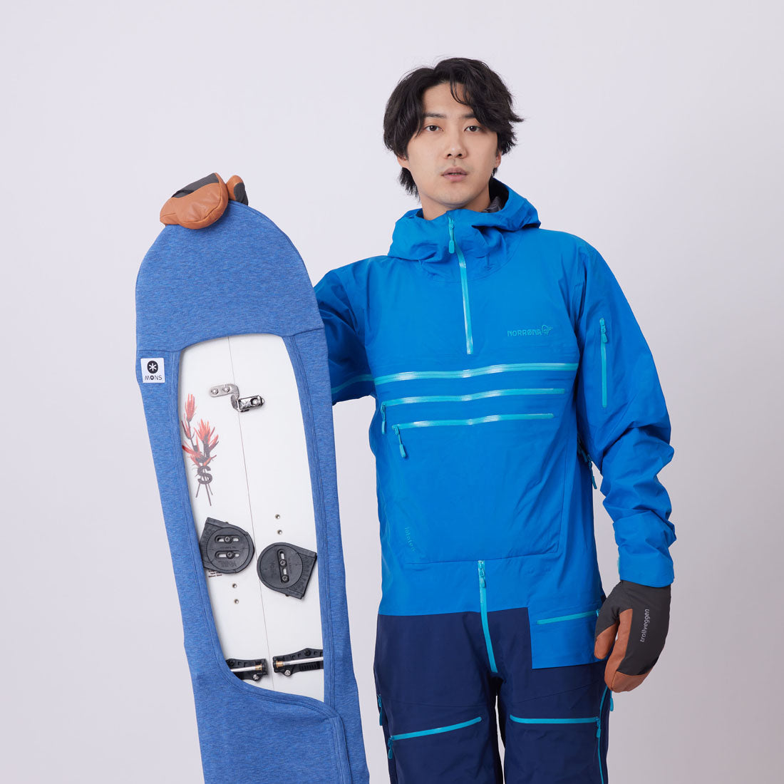 Setback Stance Powder Snowboard Sleeve Blue | MONS Protective