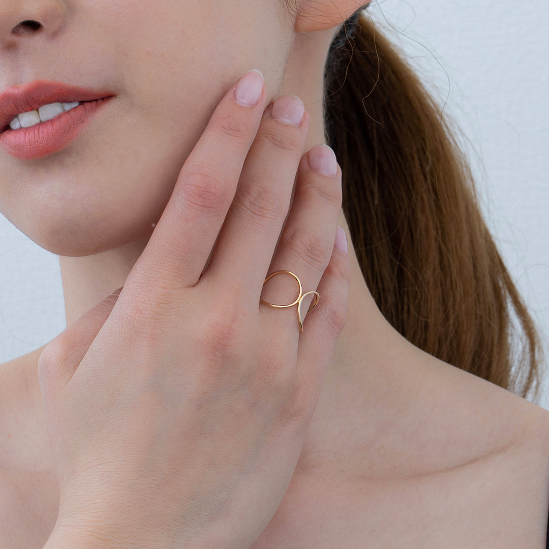 K10リング ダブルハート｜MONATELIER（モナトリエ）公式｜K10 一粒