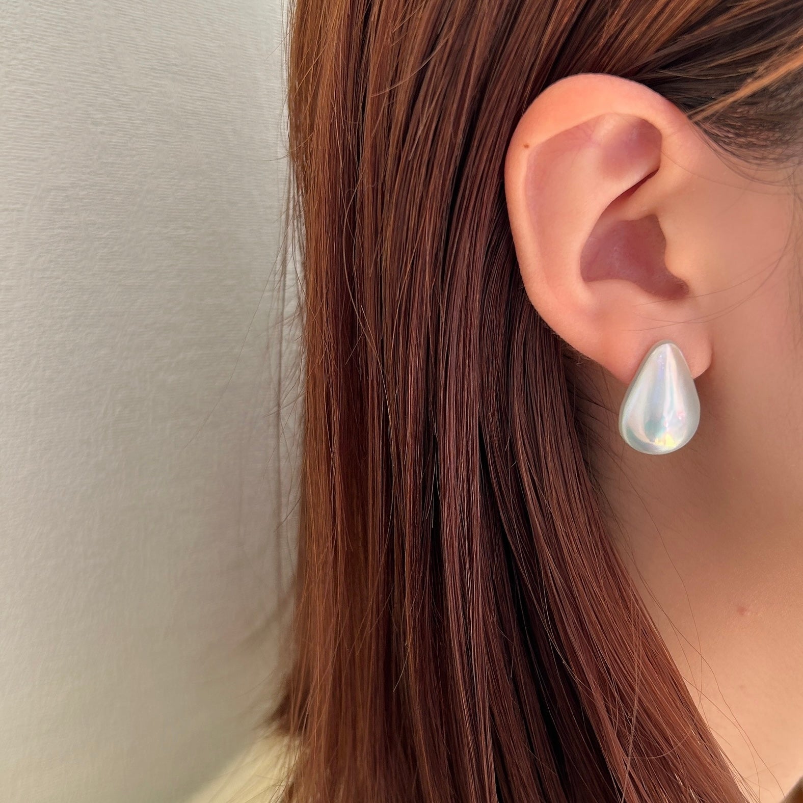 K18しずく型マベパールピアス