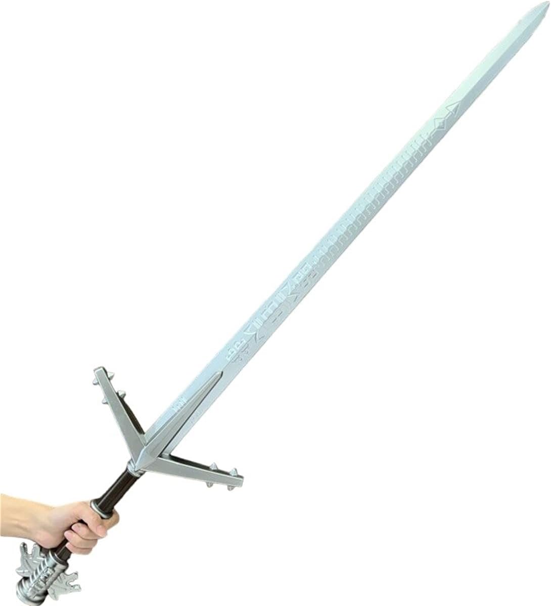 Monenjoy 西洋剣 105cm ウレタン樹脂製 片手剣 レプリカ武器 PU製 銀の