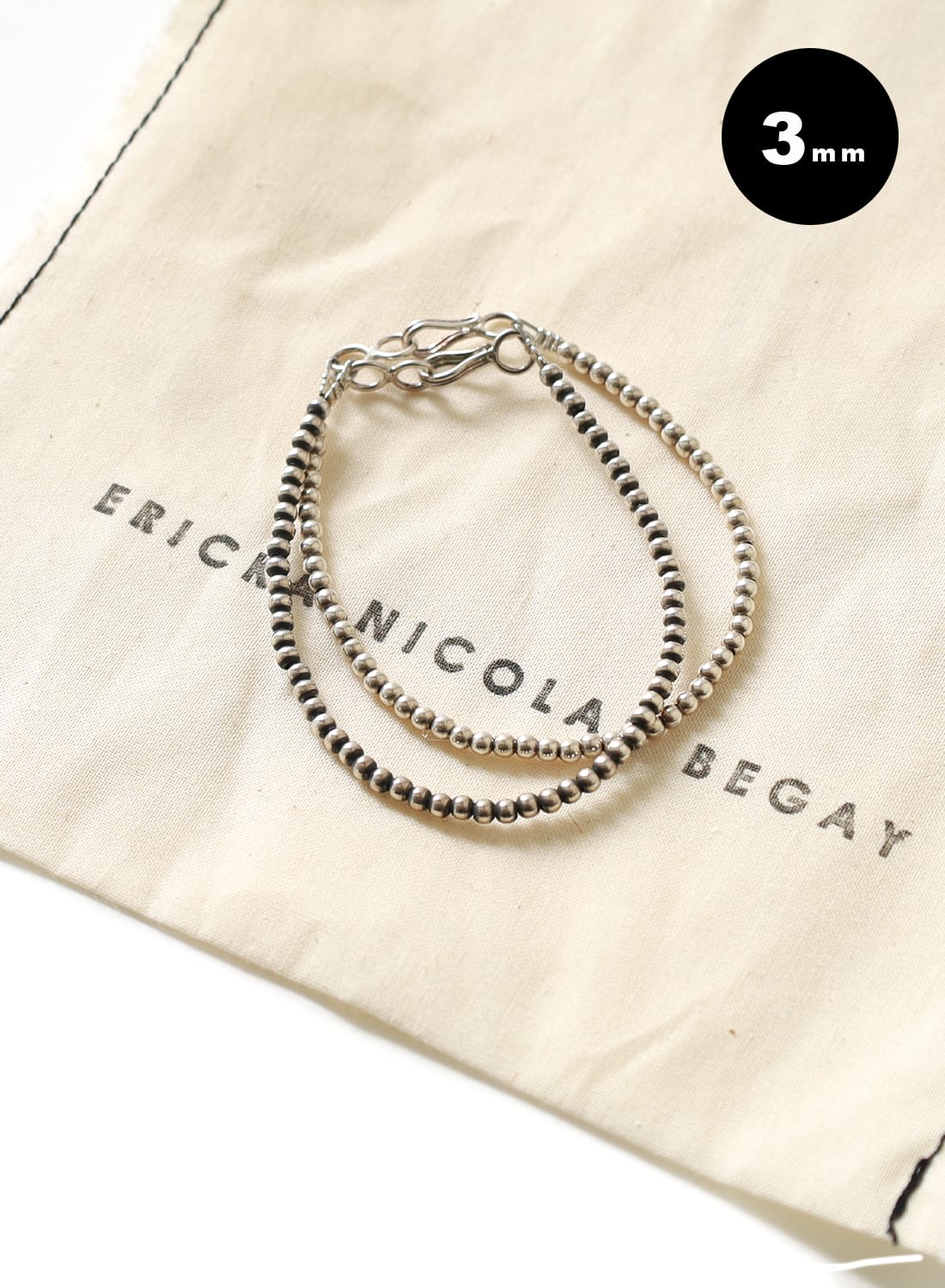 NAVAJO PEARL SILVER BRACELET 3MM|ナバホパール シルバーブレスレット