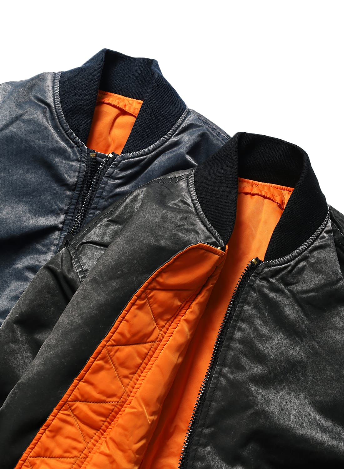 アルファ MA-1 USA製 リバーシブル ボルドー×オレンジ 短丈 Y2K M MA-1