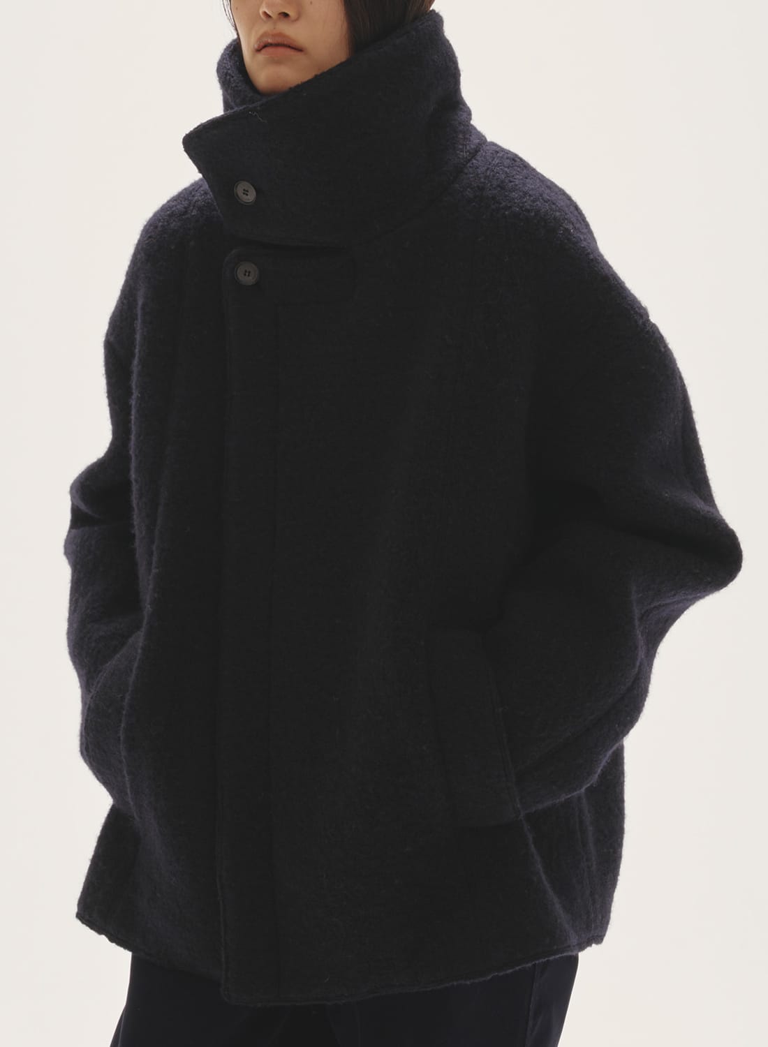 STANDCOLLAR BOUCLE JACKET|スタンドカラー ブークレ ジャケット