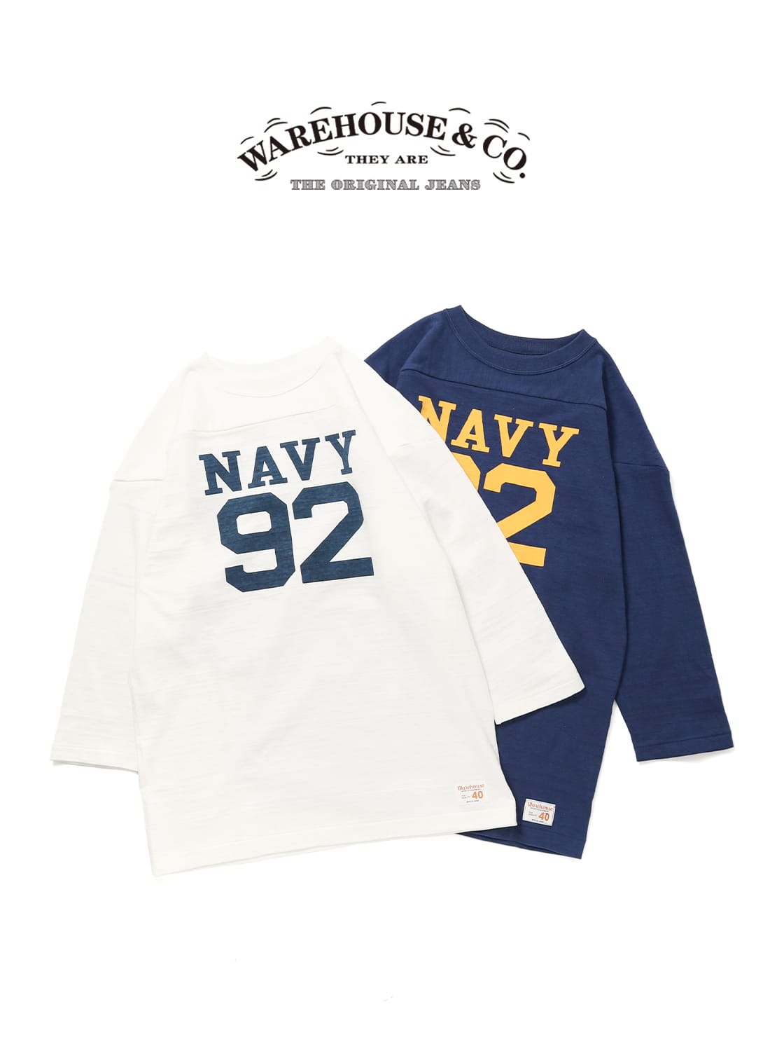 LOT 4063 3/4 SLEEVE FOOTBALL T-SHIRT NAVY 92|Lot 4063 7分袖