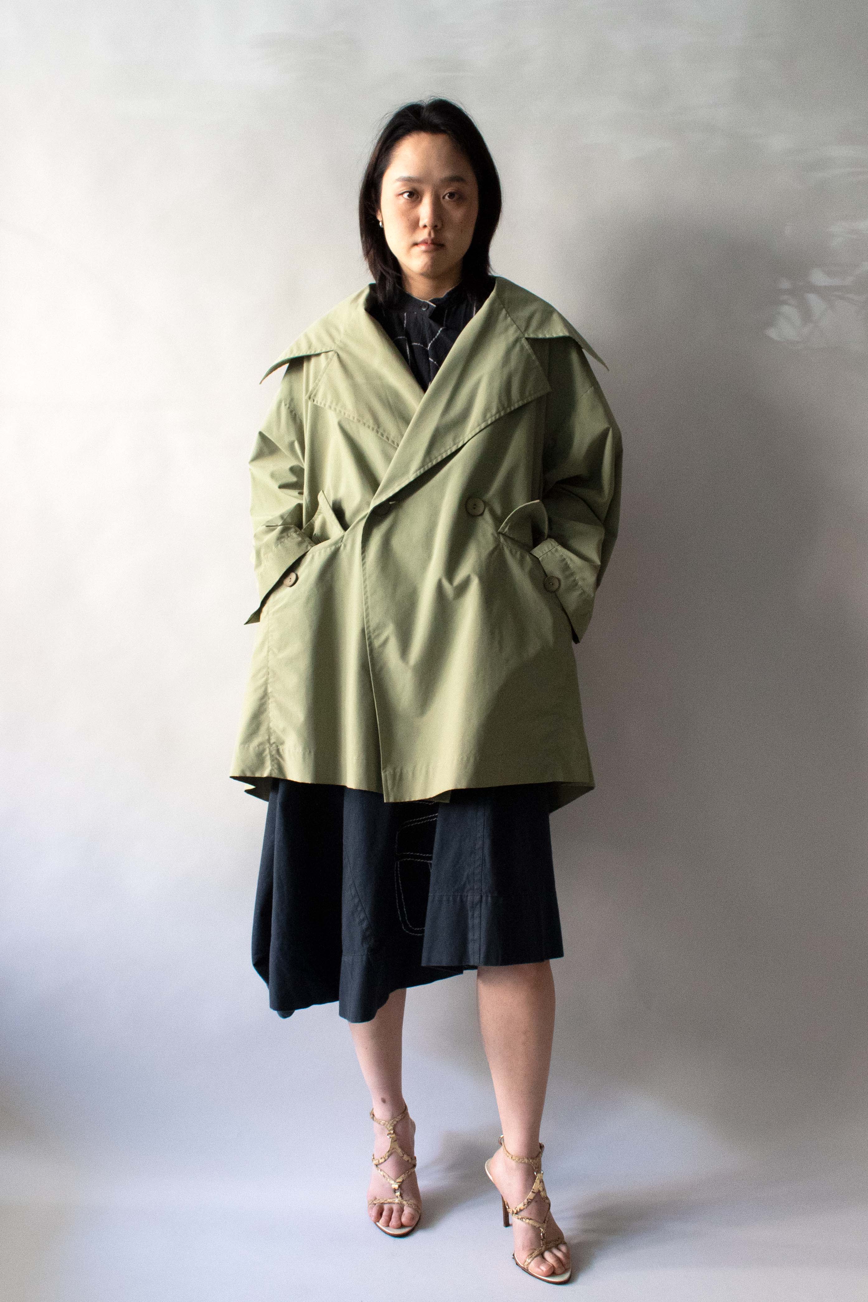 Issey Miyake Windcoat Olive Nylon Trench – Moore Vintage Archive
