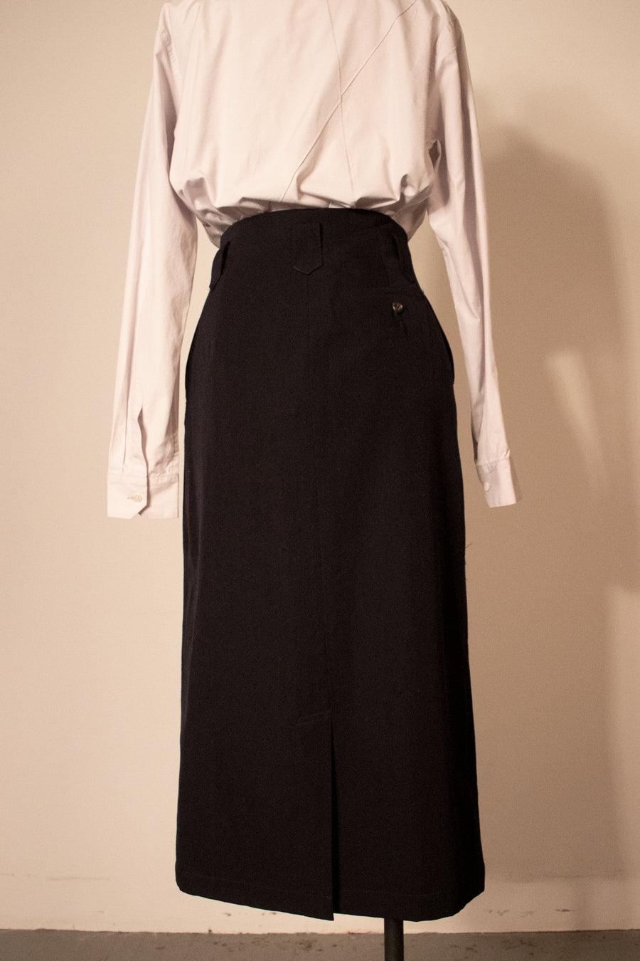 Tricot Comme des Garçons navy wool pencil skirt – Moore Vintage