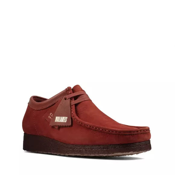 Clark's WALLABEE BOOT LOW NUBUCK Men's BURGUNDY – Moesports
