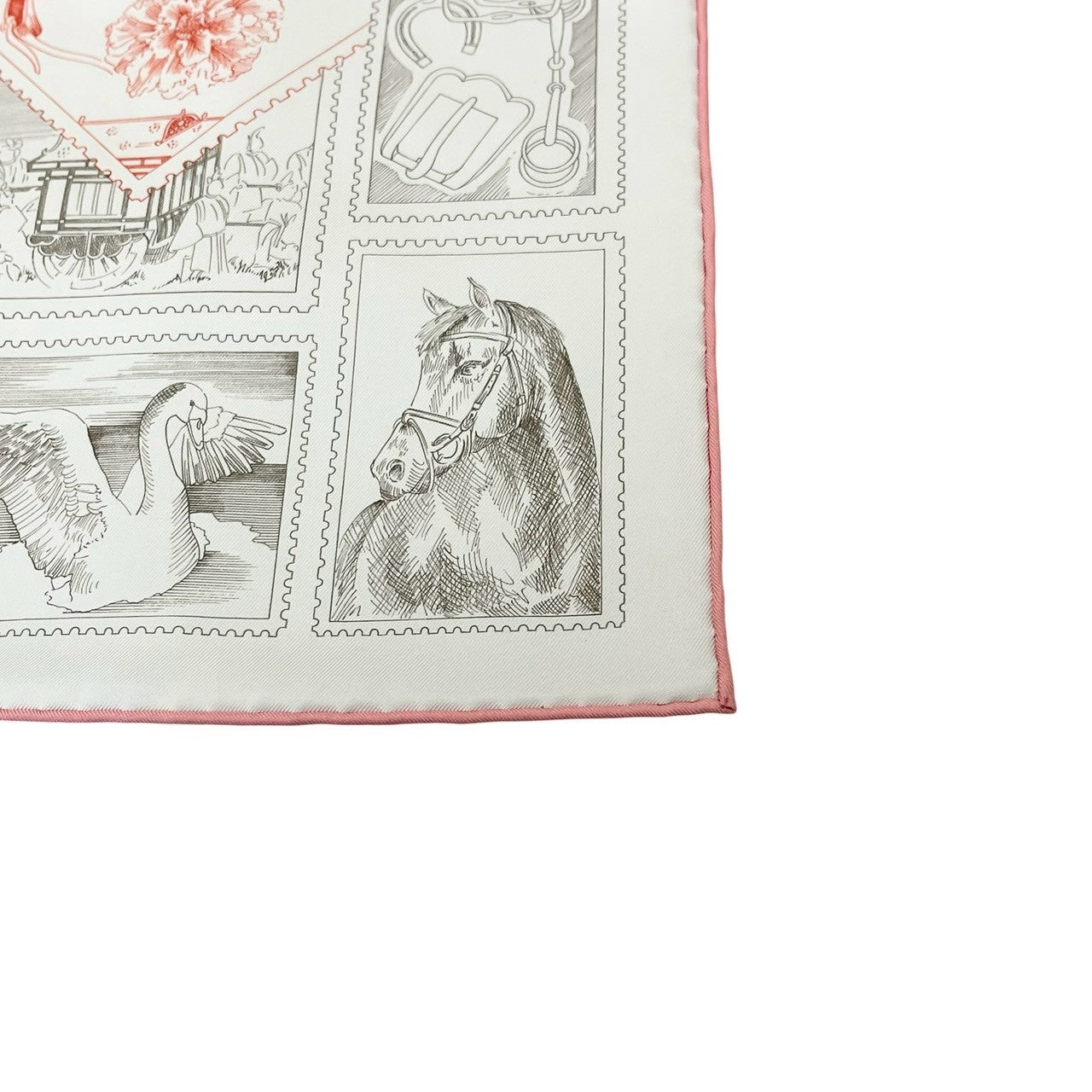 新品未使用】 Hermes エルメス カレ 90 《フォーブルの切手愛好家