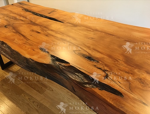 ダイニングテーブルx屋久杉【東京都品川区 個人住宅】屋久杉一枚板