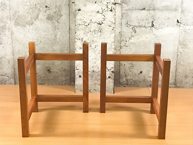 受注生産】L型脚(カウンター・テーブル用) ケヤキ材 51.5cm幅 No.527