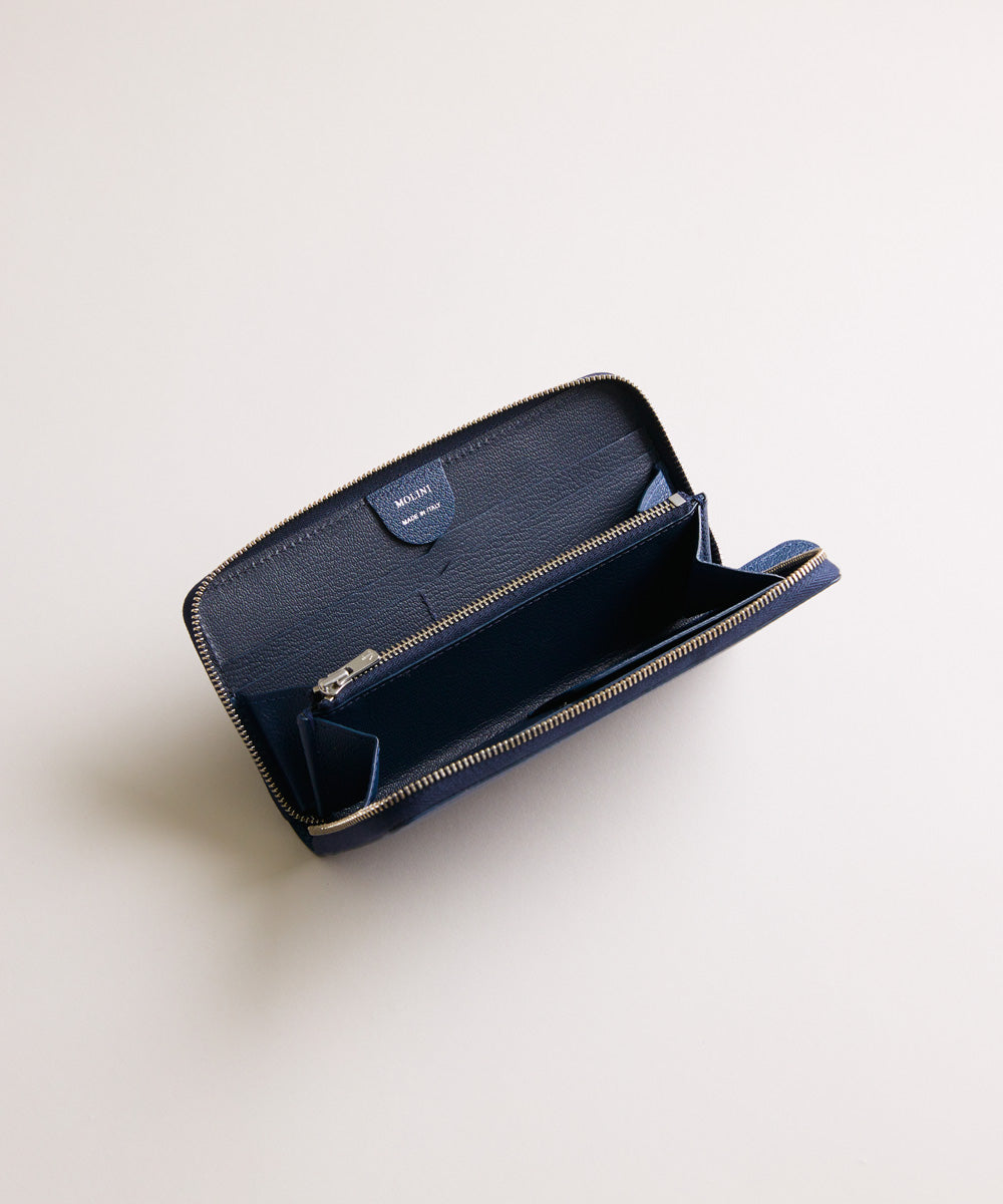 Mini Round Zip Long Wallet - Navy – MOLINI（モリニ）オフィシャル