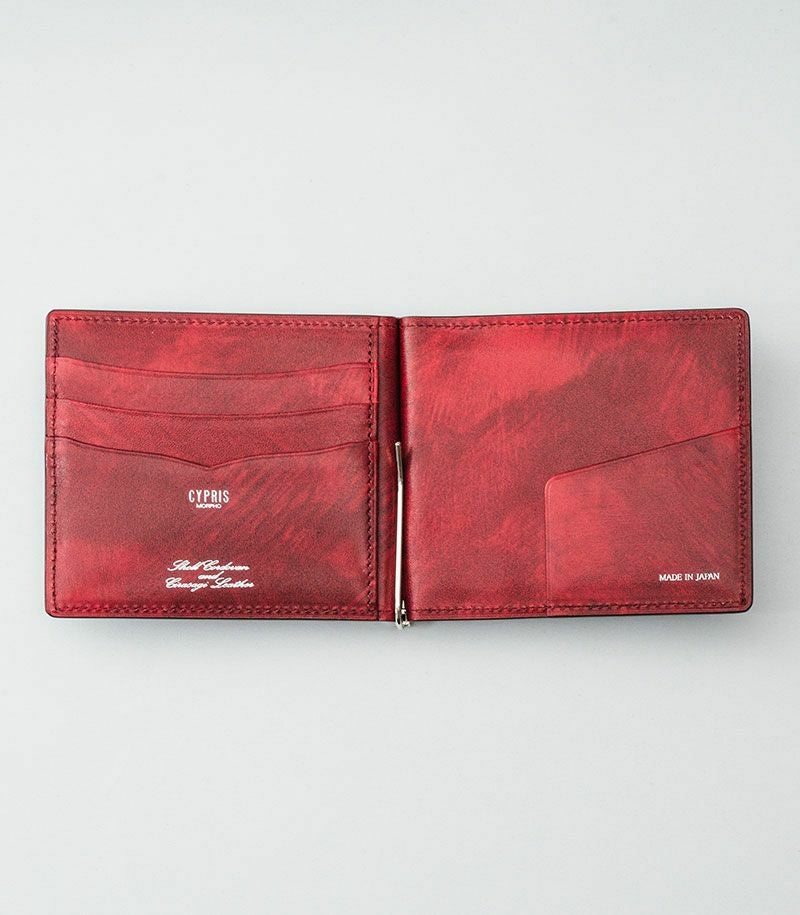 札バサミ/マネークリップ｜コードバン＆シラサギレザー |革製品CYPRIS