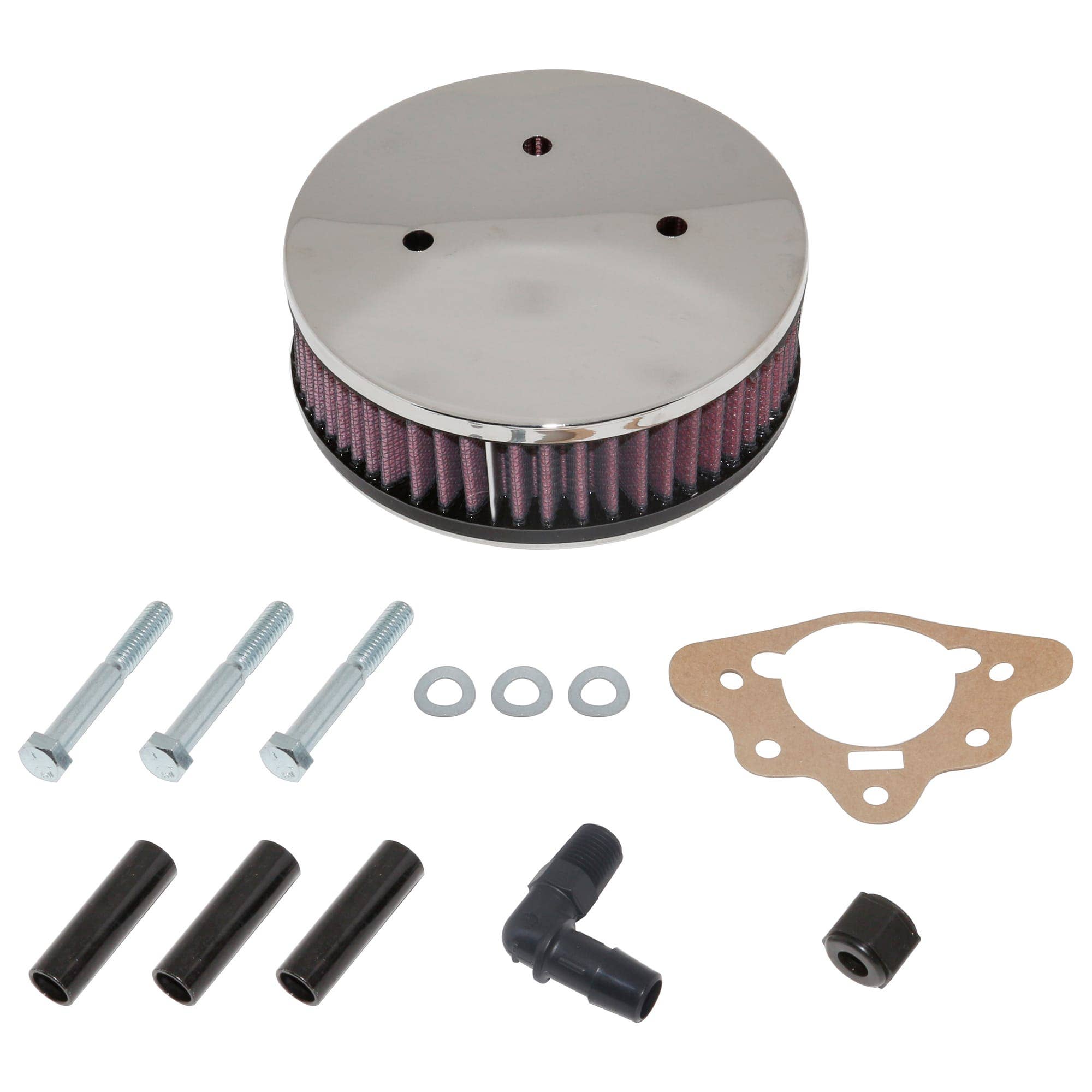 Chrome Air Filter Assembly by K&N, 1-3/4