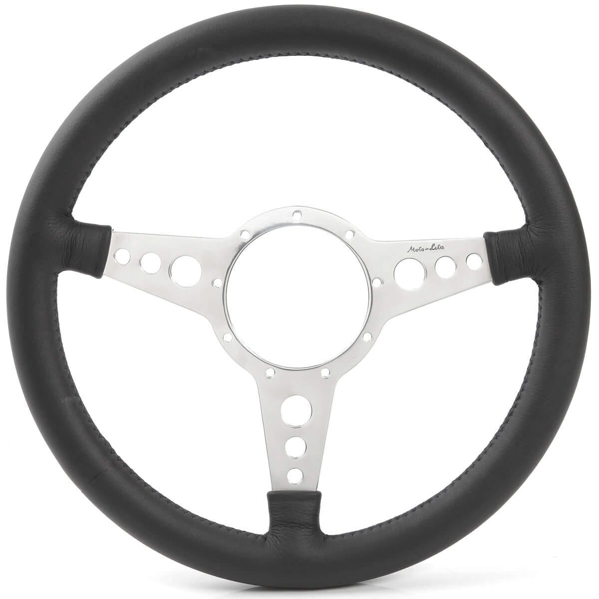 Black Leather Rim Steering Wheels by Moto-Lita | Moss Motors