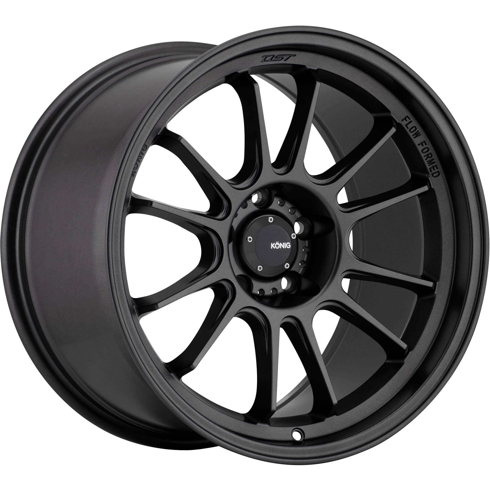 Flow Formed Dekagram Wheels by Konig, Semi-Matte Black | Moss Miata