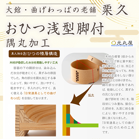 おひつ 秋田・大館 曲げわっぱ 老舗 栗久のおひつ