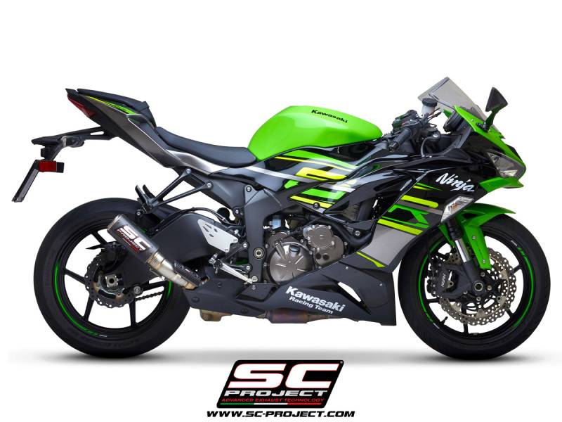SC Project CR-T Slip-on Exhaust: Kawasaki Ninja ZX-6R 636 '19+