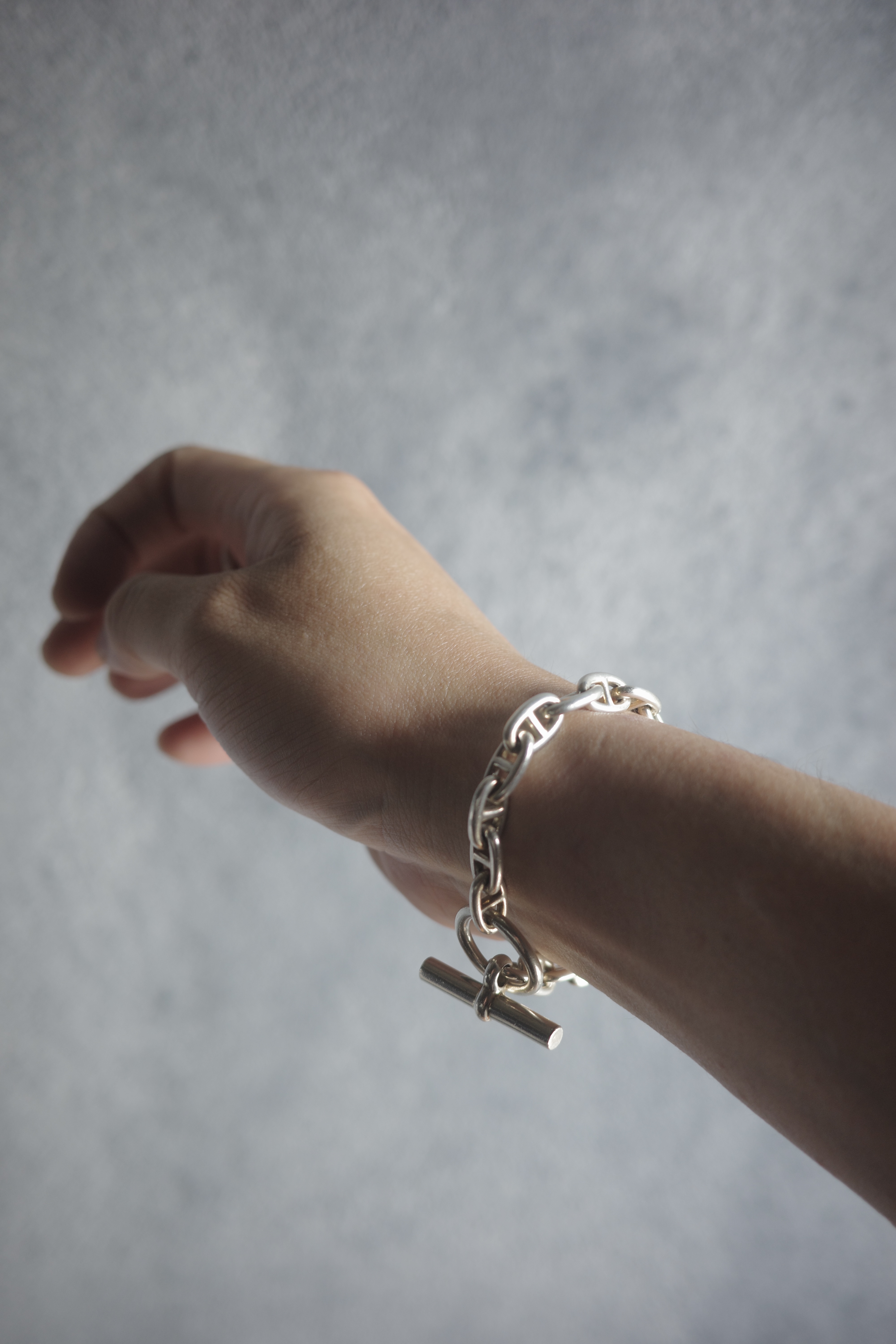 VINTAGE HERMÈS シェーヌダンクルブレスレットPM 筆記体 18コマ - mozme