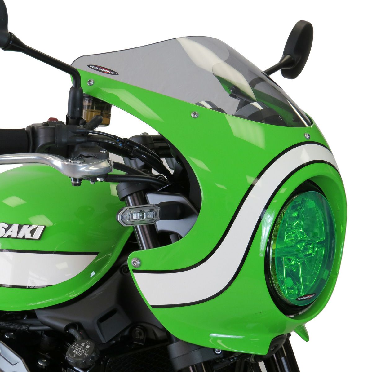 POWERBRONZE スクリーン カウル ライムグリーン カワサキ Z900RS CAFE