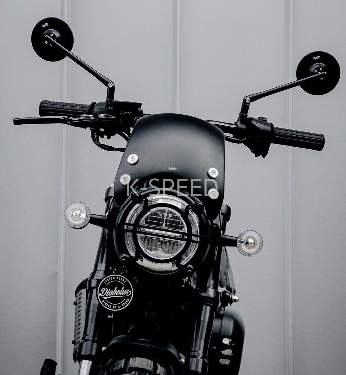 ホンダ ダックス125 スクリーン Diabolus V2 ブラック K-SPEED